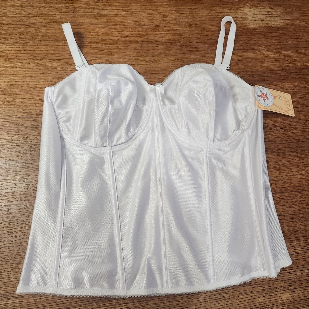 NWT Empire Intimates Women's Bridal Corset Bustier in White 46D Style 1789